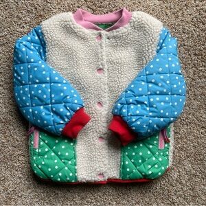 Mini Boden girl borg mix bomber jacket